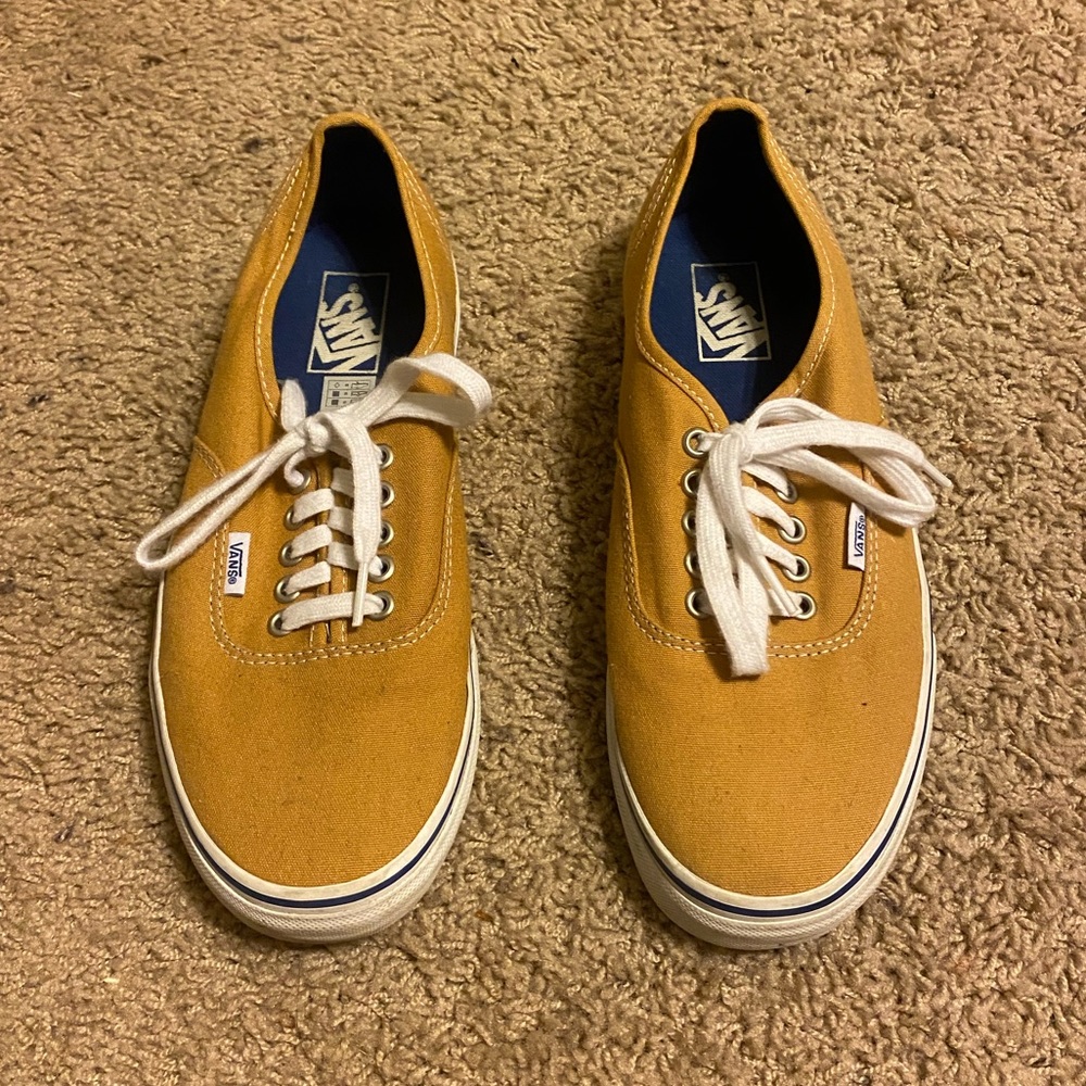 LIKE NEW mustard yellow vans size w 10 m 8